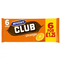 Mcvities Club Orange 6pack 