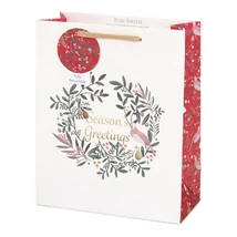Tom Smith Festive Foliage Medium Gift Bag