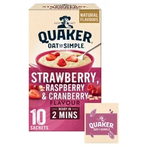 Quaker Oat So Simple Strawberry, Raspberry & Cranberry Porridge Sachets 10x33.9g Quaker Oat So Simple Strawberry, Raspberry & Cranberry Porridge Sachets 10x33.9g