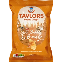 Taylors Festive Brie, Bubbly & Orange Flavour Potato Crisps 150g