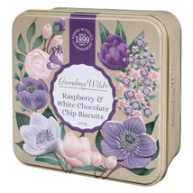  Grandma Wilds Wildflower Raspberry & White Chocolate Biscuit Tin 200g