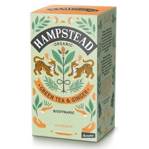 Hampstead Organic Green Ginger Tea(Bio Zöld Tea Gyömbérrel) 20 db filter