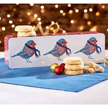 Grandma Wilds Embossed Patchwork Robin Tin Clotted Cream Biscuits 200g Grandma Wilds Embossed Patchwork Robin Tin Clotted Cream Biscuits 200g