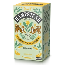 Hampstead Tea  Organic Lemon Green Tea Bags 20 teabags (Zöld tea citrommal) 20 db filter