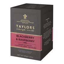 Taylors of Harrogate Blackberry & Raspberry Tea (20 db koffeinmentes borítékolt filter)