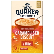 Quakers Oat So Simple Caramelised Biscuit Porridge X10 334G Quakers Oat So Simple Caramelised Biscuit Porridge X10 334G