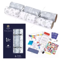 Tom Smith Silver & White Family Crackers (8db 12" méretű cracker)