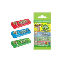 Warheads Sour Gum (4 Pack, 3 Flavours) - 50g 