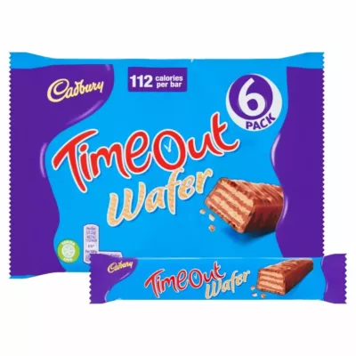 Cadbury Time Out Wafer Chocolate Bar 6 Pack 121g