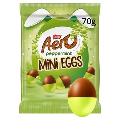 Nestle Aero Peppermint Milk Chocolate Mini Eggs, 70g