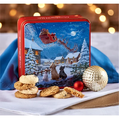 Grandma Wilds Embossed Dogs on Santa Watch Tin 160g