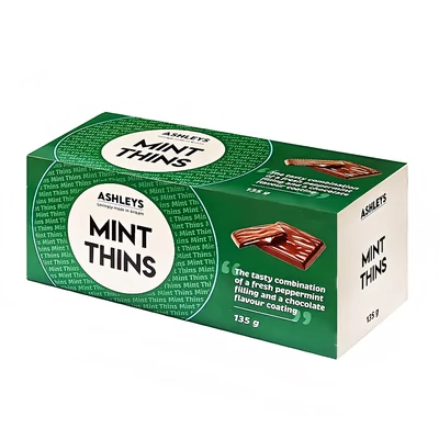 Ashleys Mint Cream Thins 135g Ashleys Mint Cream Thins 135g
