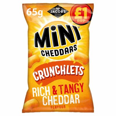 Jacob’s Mini Cheddars Crunchlets Tangy Cheddar 65g 