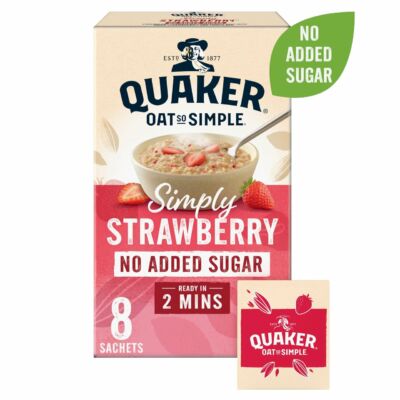Quaker Oat So Simple Simply Strawberry (No Added Sugar) 8 db tasak