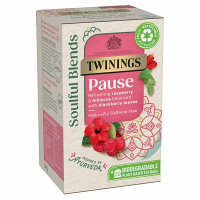 Twinings Soulful Blends Pause (Raspberry Tea with Hibiscus and Blackberry Leaves) 20 db borítékolt filter