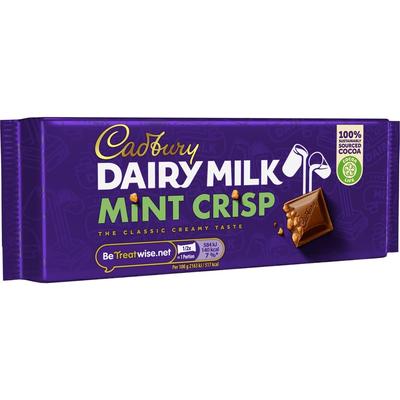 Cadbury Dairy Milk Mint Crisp Large Chocolate Bar 360g