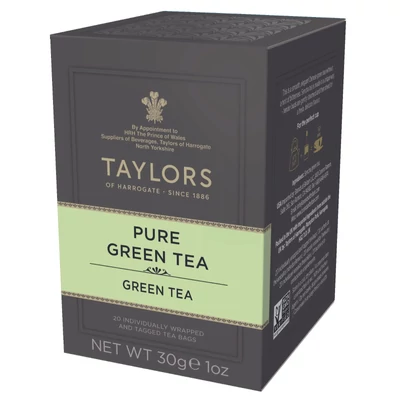 Taylors of Harrogate Pure Green Tea (zöld tea)  20 db borítékolt filter