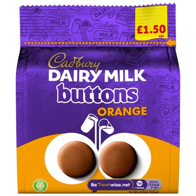 Cadbury Dairy Milk Orange Buttons 95g