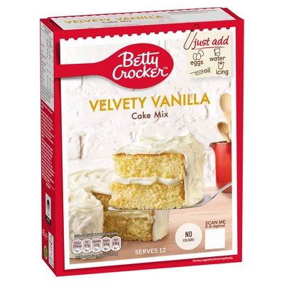 Betty Crocker Velvety Vanilla Cake Mix 425g