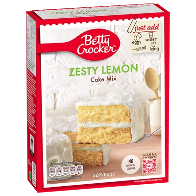Betty Crocker Cake Mix Zesty Lemon 425g
