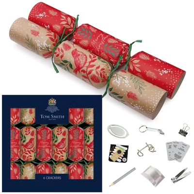 Tom Smith Premium Red Robin Christmas Crackers - 6x14" méretű cracker