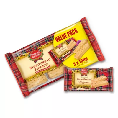Highland Speciality Shortbread Fingers 3x100g Multipack