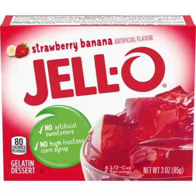 Jell-O Strawberry Banana Gelatin Dessert Mix [USA] 85g