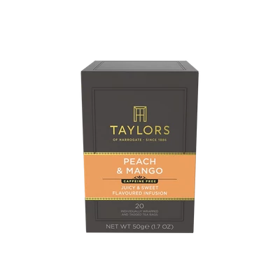 Taylors of Harrogate Peach & Mango (őszibarack-mangó) tea 20 db borítékolt filter Taylors of Harrogate Peach & Mango (őszibarack-mangó) tea 20 db borítékolt filter