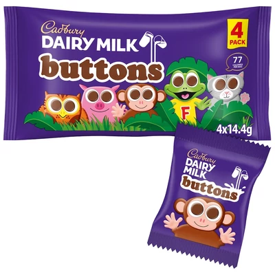 Cadbury Dairy Milk Buttons 4 Pack