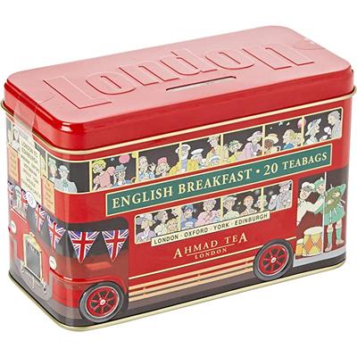 Ahmad London Bus Fémdobos 20 db filter fekete teával