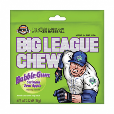 Big League Chew Swingin Sour Apple Bubble Gum [USA] 60g