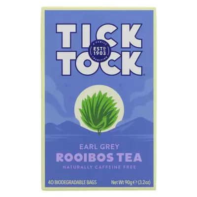 Tick Tock Earl Grey Rooibos Tea Bags 40 db filter