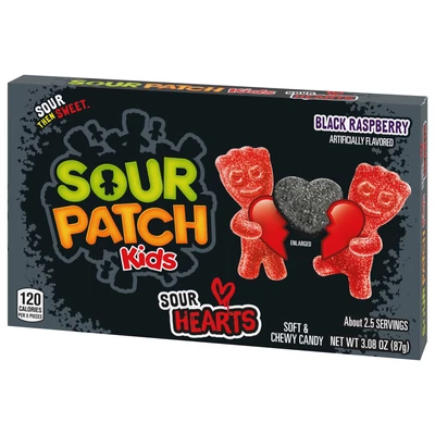 SOUR PATCH KIDS Sour Hearts Black Raspberry 88g