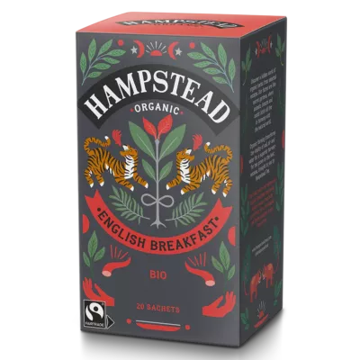 Hampstead Organic Fairtrade English Breakfast Tea 20 db borítékolt filter
