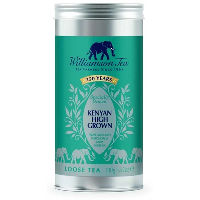 Williamson Loose High Grown Kenyan Tea Caddy –100g szálas fekete tea fémdobozban