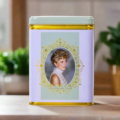 New English - Princess Diana Portrait Tea Tin - 40 db teafilter