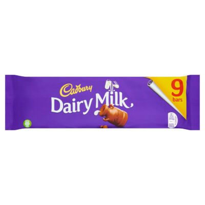 Cadbury Dairy Milk Chocolate Bars 9 Pack 244g