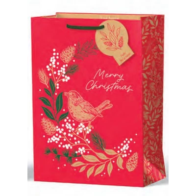 Tom Smith Red Robin - Nagy karácsonyi ajándéktáska