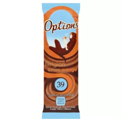 Options Belgian Choc Orange (Instant csokoládés-narancsos italpor) 11g