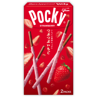Pocky - Glico Tsubu Tsubu Ichigo Strawberry Flavour 2 Pack  58g