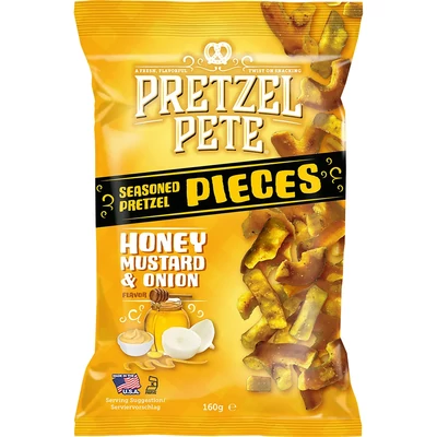 Pretzel Pete Pieces Honey, Mustard & Onion 160g