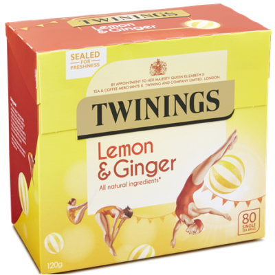 Twinings Lemon and Ginger Tea (Citrom, Gyömbér) - 80 db filter  