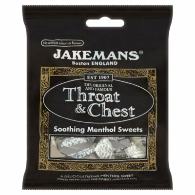 JAKEMANS Throat & Chest Sweets (Mentolízû cukorka) 100g