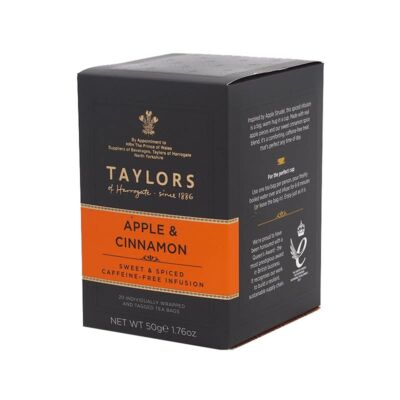 Taylors of Harrogate Apple and Cinnamon (Alma és Fahéj Tea)  20 db borítékolt filter
