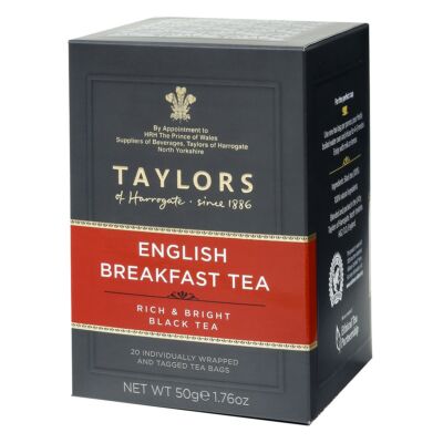Taylors of Harrogate English Breakfast Tea Bags - 20db borítékolt filter  
