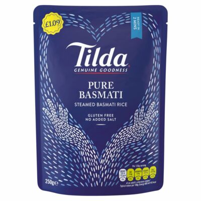 Tilda Steamed Pure Basmati Rice  250g