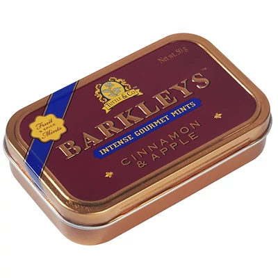 Barkley's Cinnamon & Apple Mints - Alma-fahéj ízű cukorka 50g