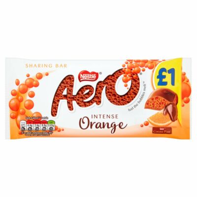 Nestlé Aero Intense Orange Milk Chocolate Block 90g