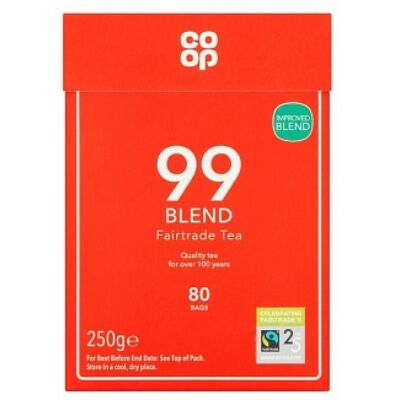 Co-op Fairtrade 99 Tea Blend Bags 80 db filter
