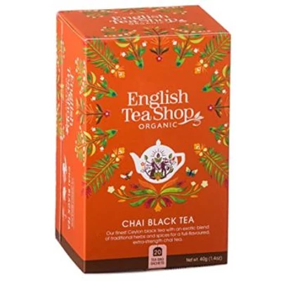 English Tea Shop - Bio Fekete Chai tea 20 db filter